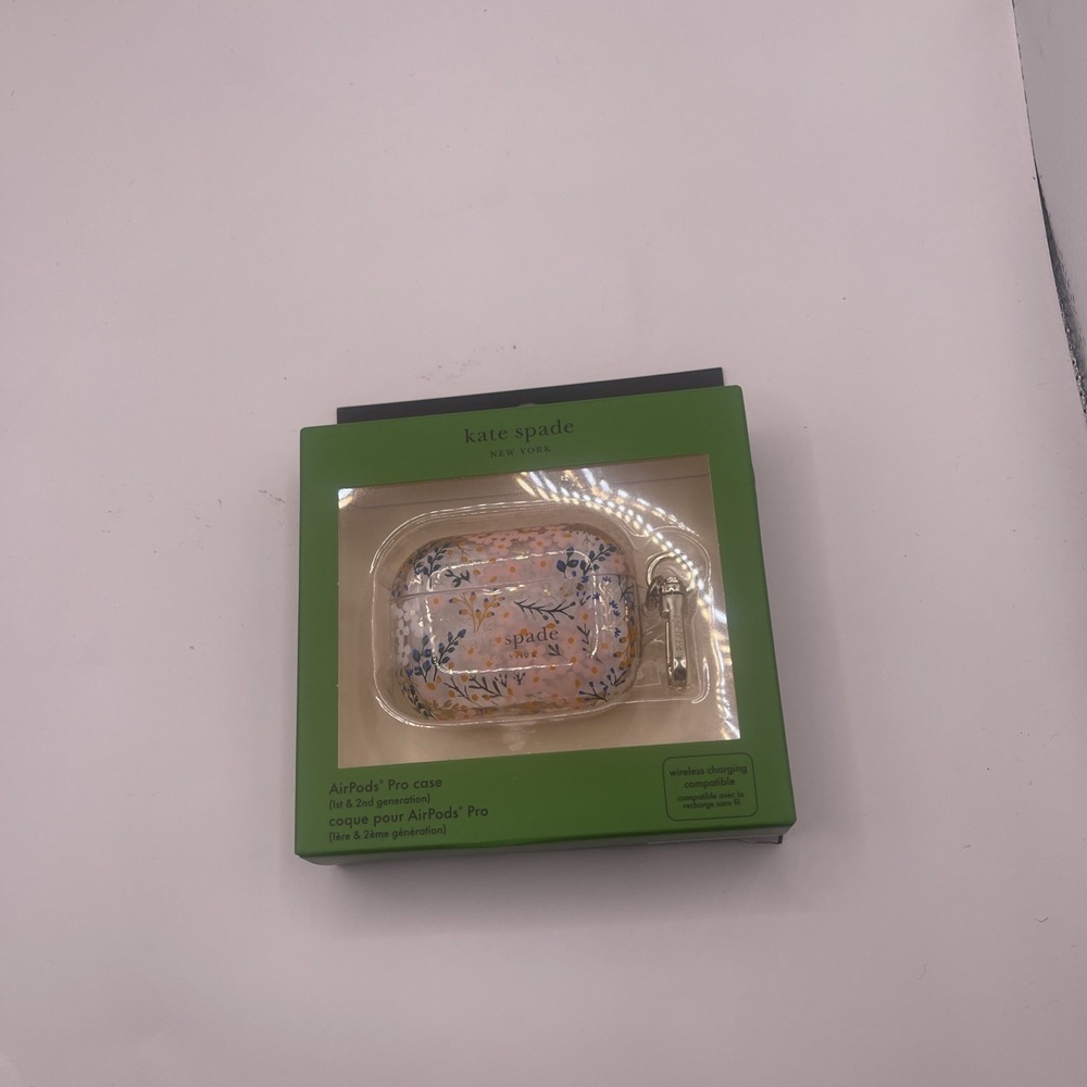 Kate Spade AirPods Pro (1st & 2nd Generation) Protective Case Floral W Clip
